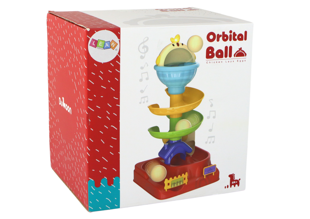 Sensorinis žaislas falling ball egg chicken slide