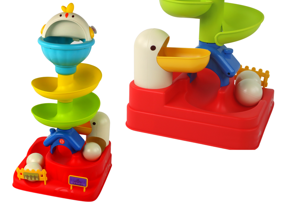 Sensorinis žaislas falling ball egg chicken slide