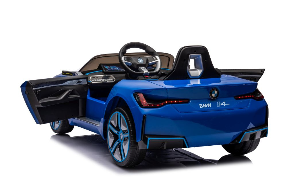 Elektrinis automobilis vaikams bmw i4 mėlynas 4x4