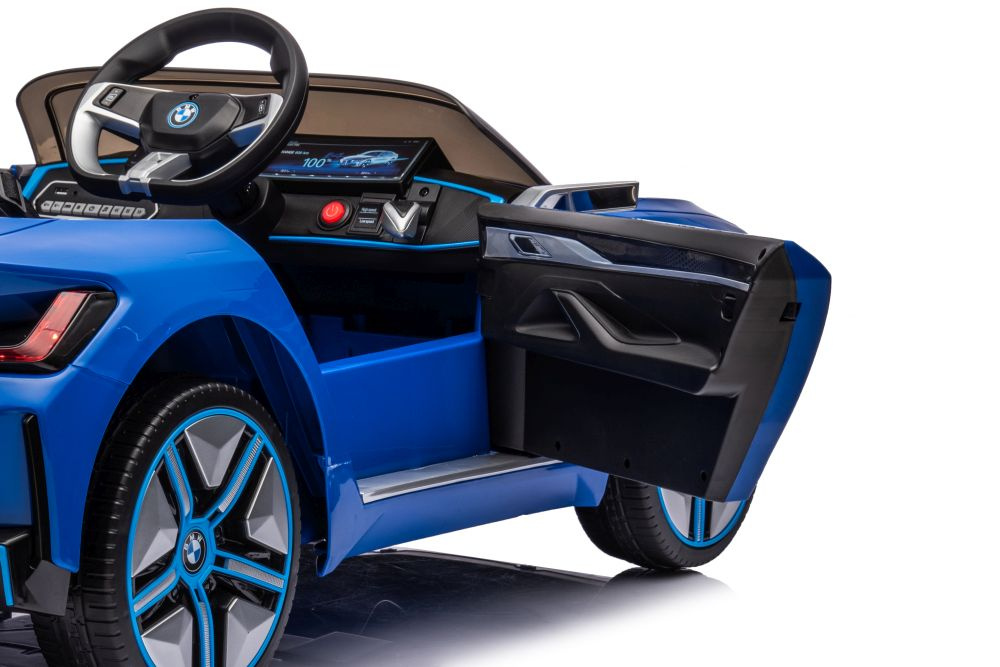 Elektrinis automobilis vaikams bmw i4 mėlynas 4x4
