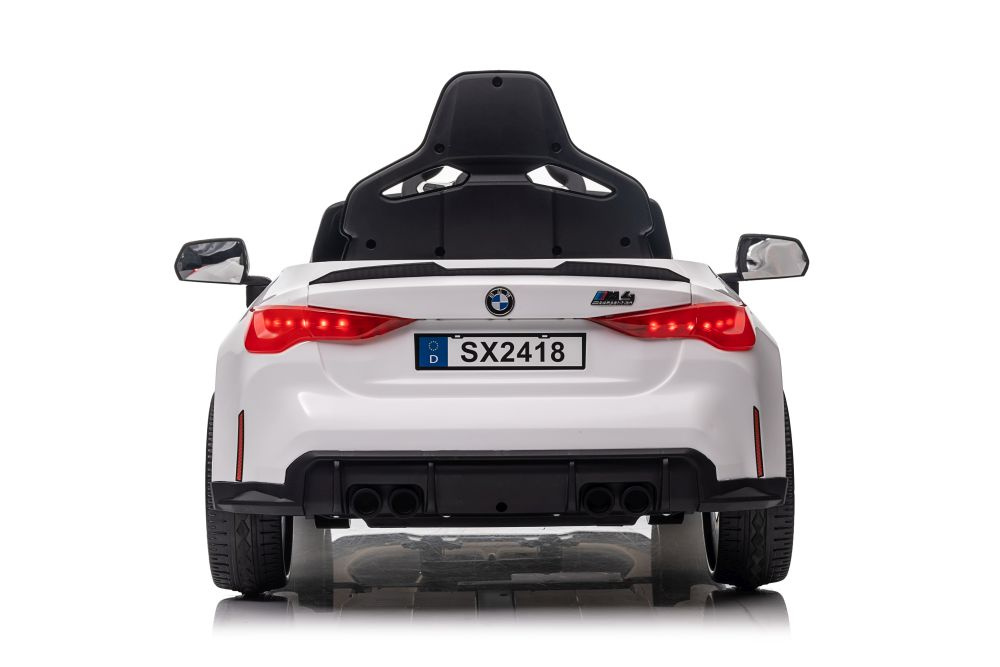 Vienvietis vaikiškas elektromobilis lean cars bmw m4, baltas
