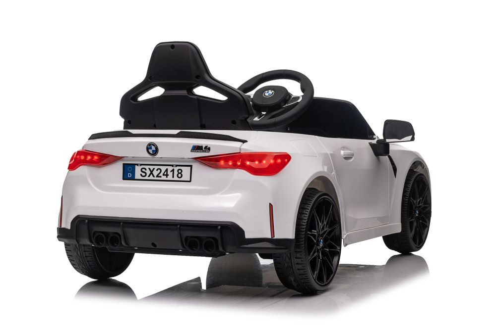 Vienvietis vaikiškas elektromobilis lean cars bmw m4, baltas