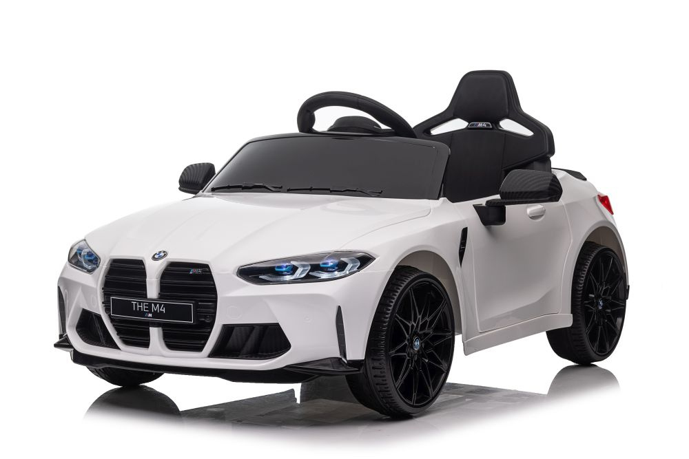 Vienvietis vaikiškas elektromobilis lean cars bmw m4, baltas