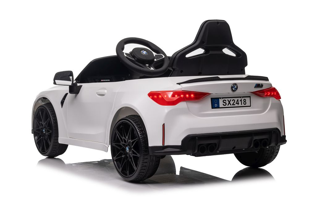 Vienvietis vaikiškas elektromobilis lean cars bmw m4, baltas