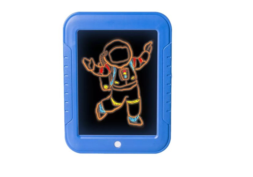 Magiška šviečianti piešimo lenta MAGIC PAD LED su 3D efektu ir neon spalvomis