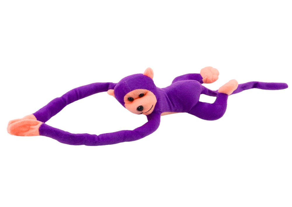 Violetinė pliušinė beždžionė su garsu, 80 cm
