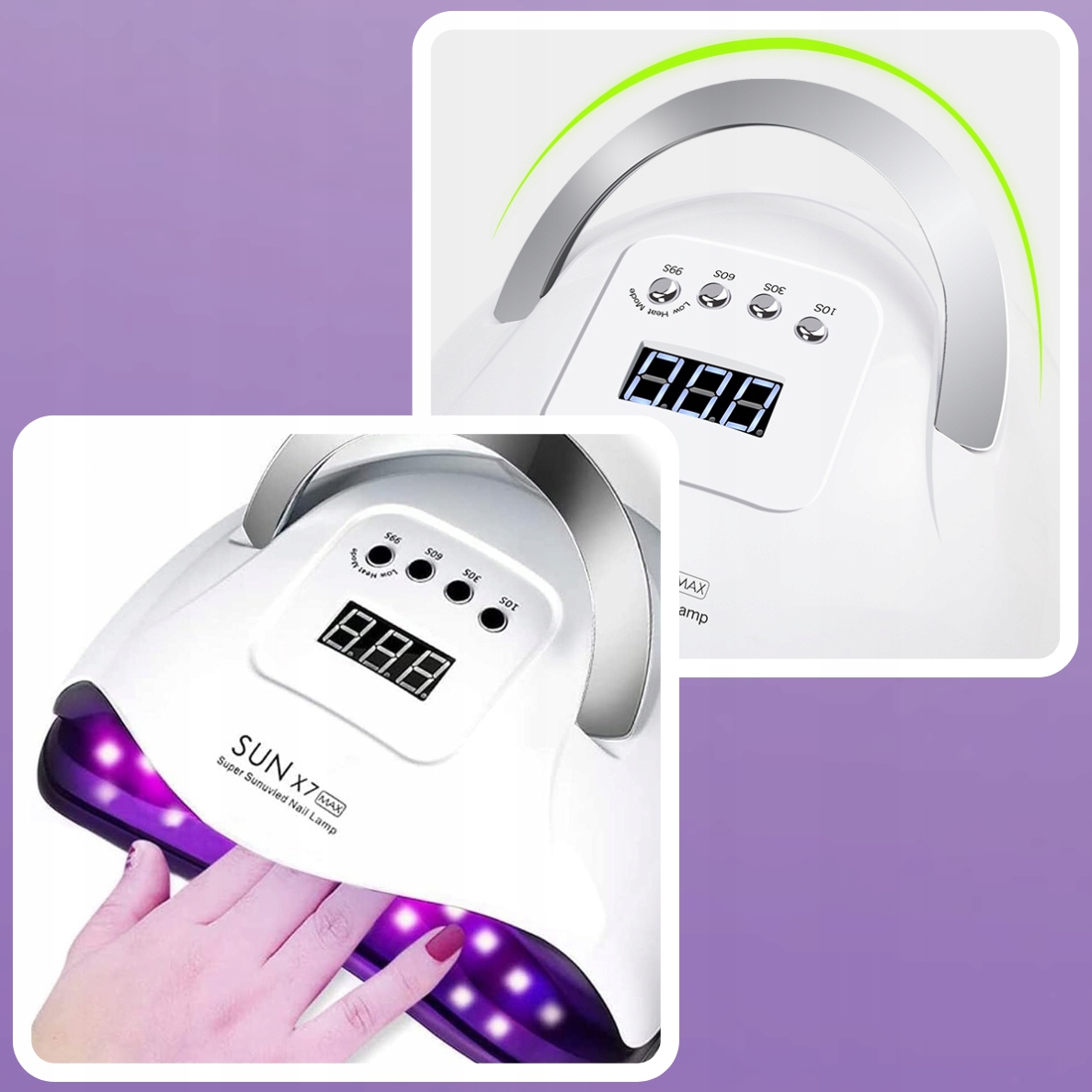 Nagų lempa x7 max uv/led 150w