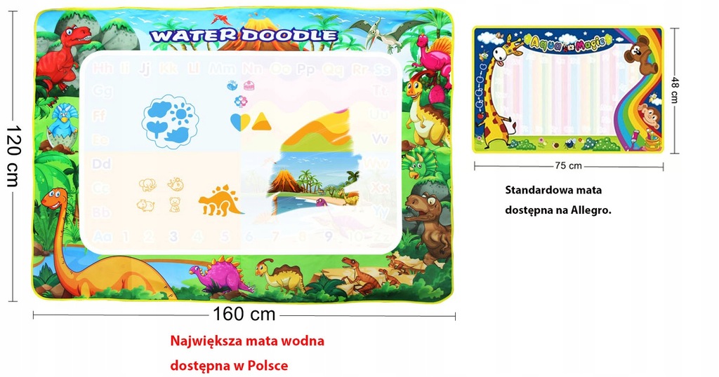 Didelis akvarelės kilimėlis antspaudai  markeriai rašikliai 160 x 120