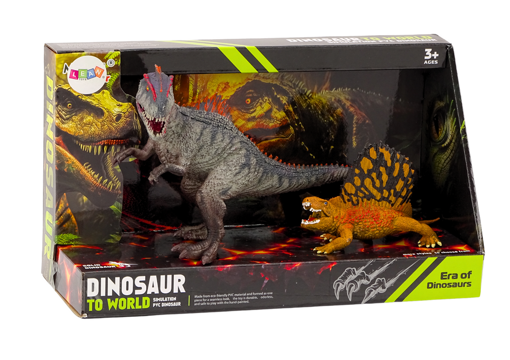 Dinozaurų figūrėlės: dimetrodonas ir allosauras, 2 vnt.