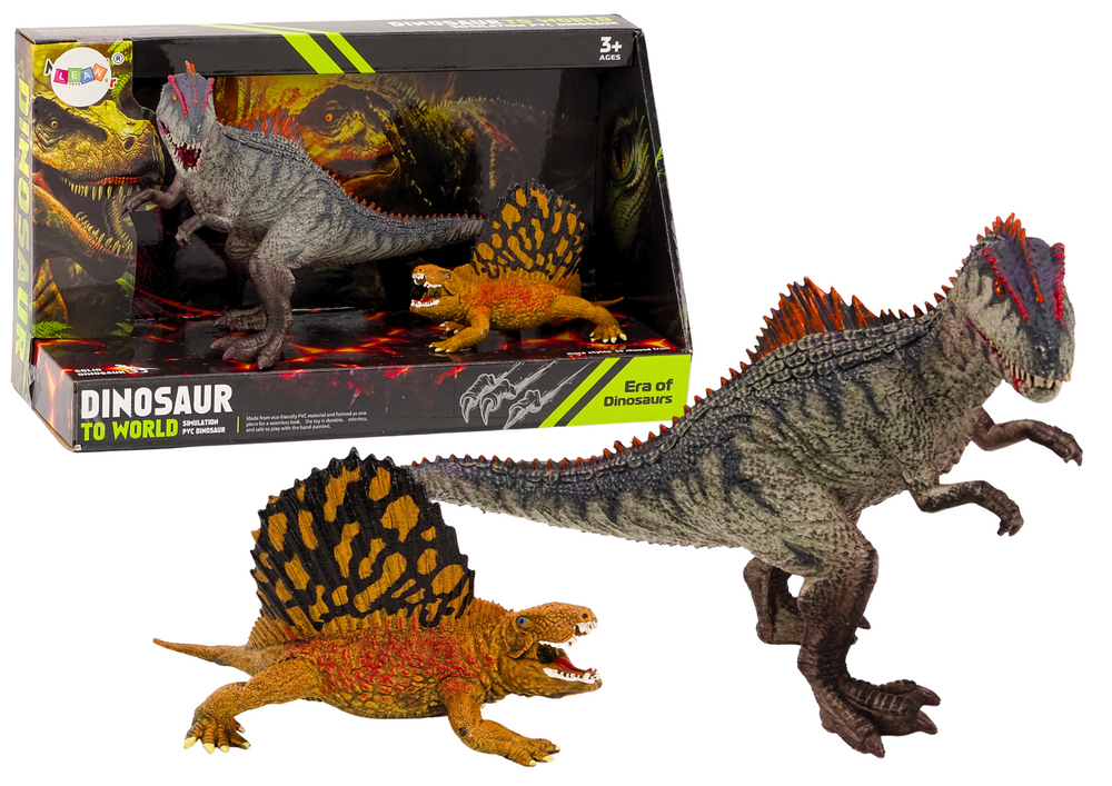 Dinozaurų figūrėlės: dimetrodonas ir allosauras, 2 vnt.