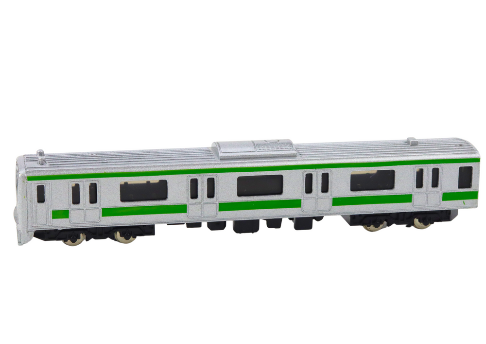 Kolekcinis metalinis traukinio vagonas 1:48, sidabrinis