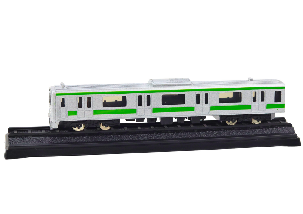 Kolekcinis metalinis traukinio vagonas 1:48, sidabrinis