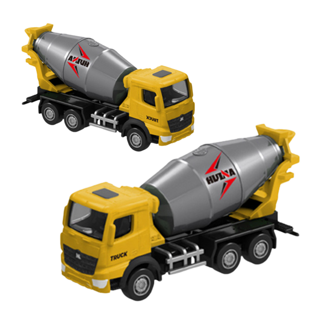 Kolekcinis huina geltonos betono maišyklės modelis 1:80
