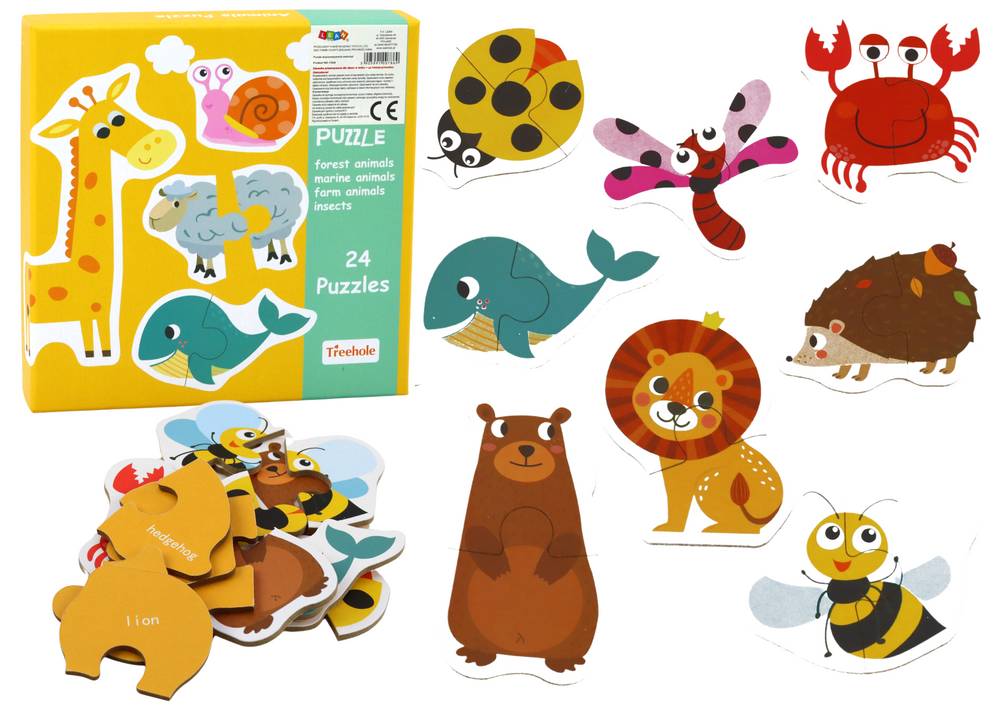 Dėlionė su gyvūnais Learning English Lean Toys, 48 d.