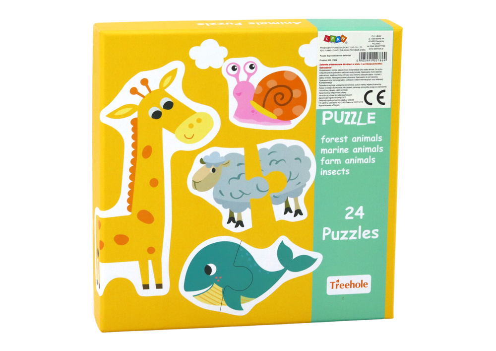 Dėlionė su gyvūnais Learning English Lean Toys, 48 d.