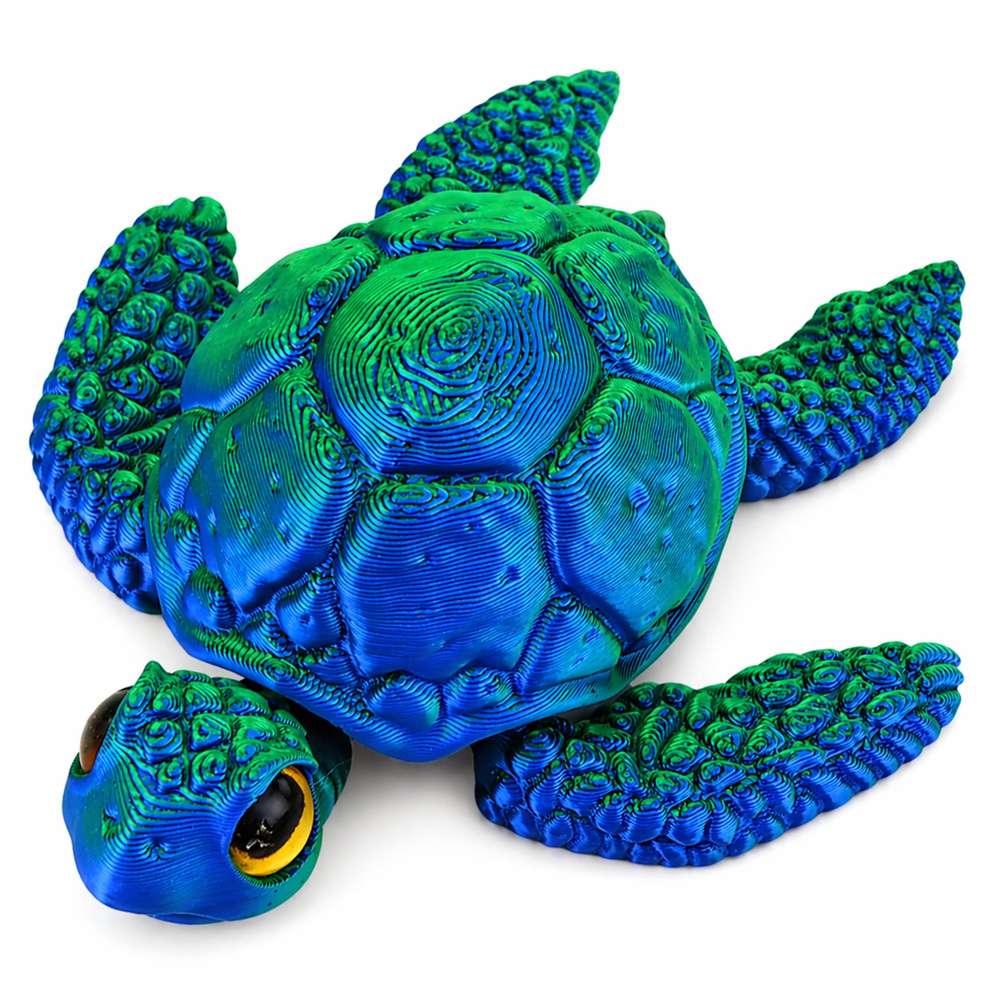 3D vėžlio figūrėlė 8 x 8 x 2,5 cm 3
