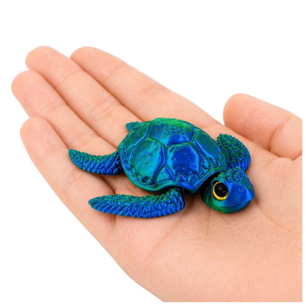 3D vėžlio figūrėlė 8 x 8 x 2,5 cm 2