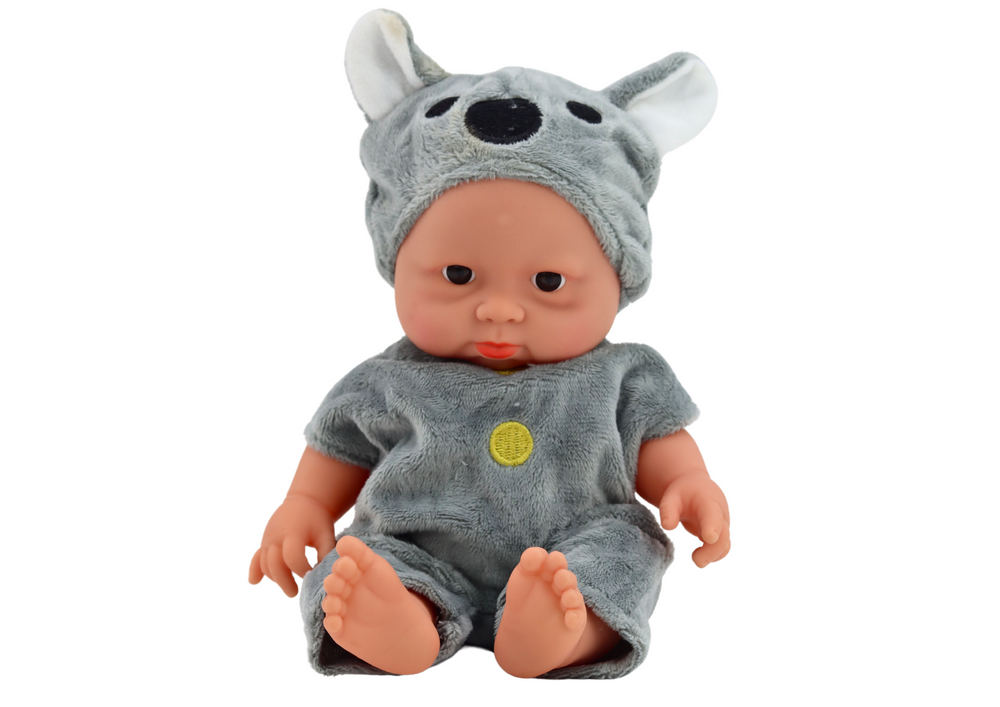 Lėlė pilka apranga lean toys