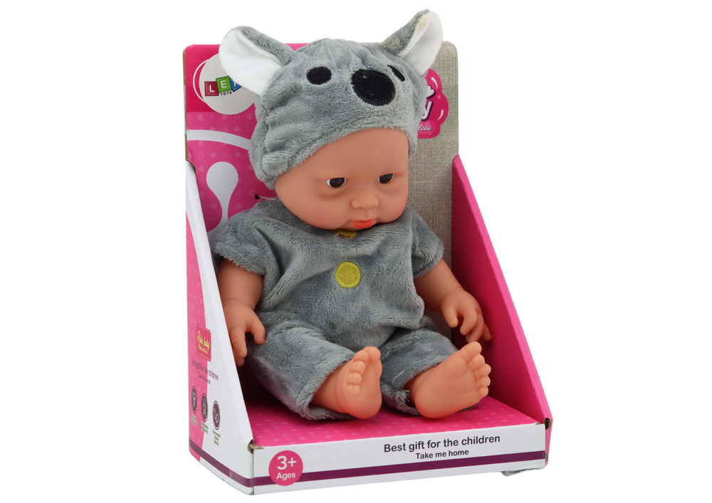 Lėlė pilka apranga lean toys
