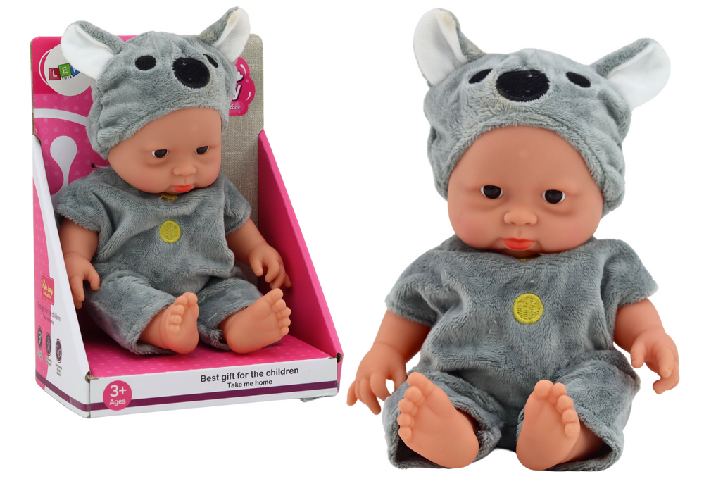 Lėlė pilka apranga lean toys