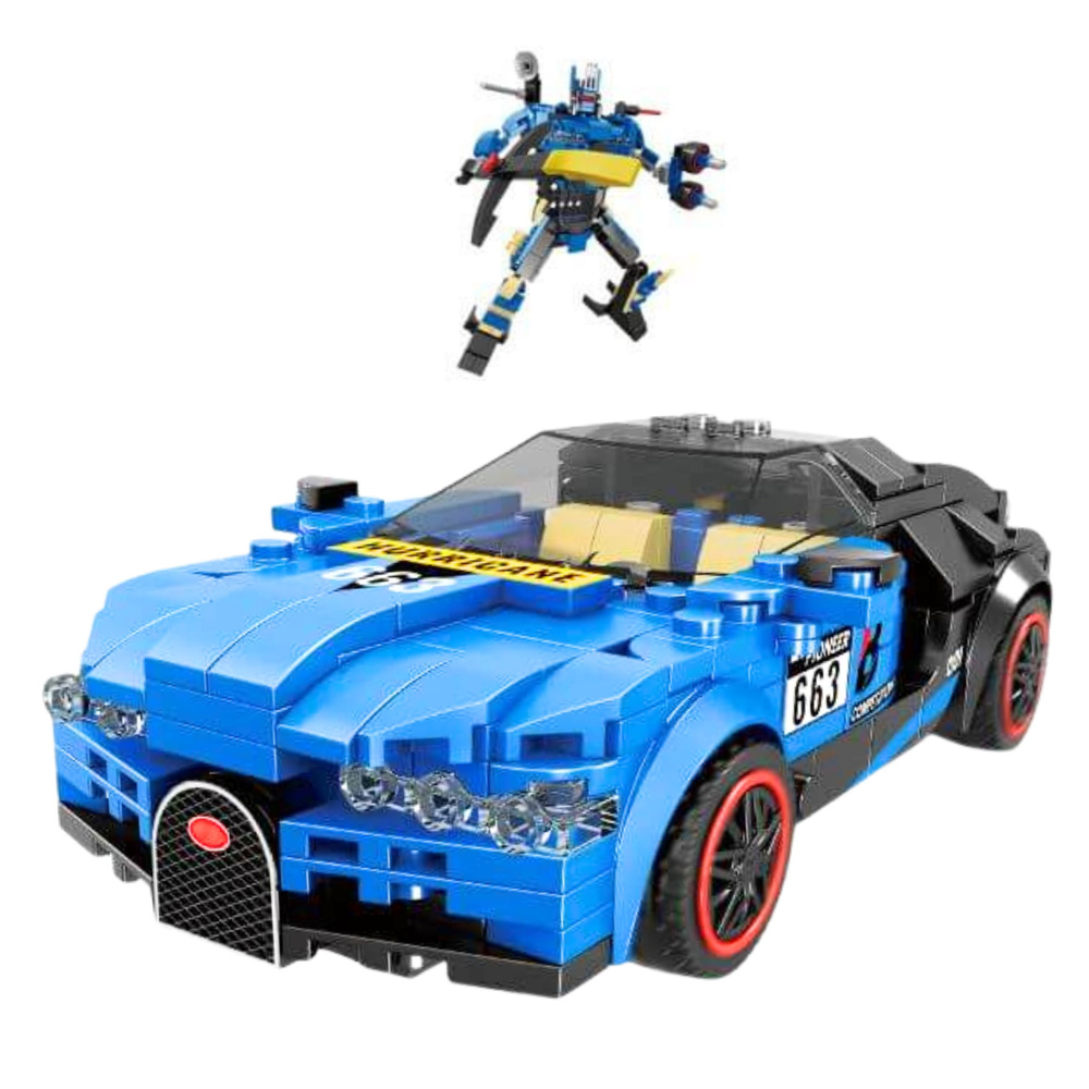 Konstruktorius automobilis-robotas 2in1, 328 dalys