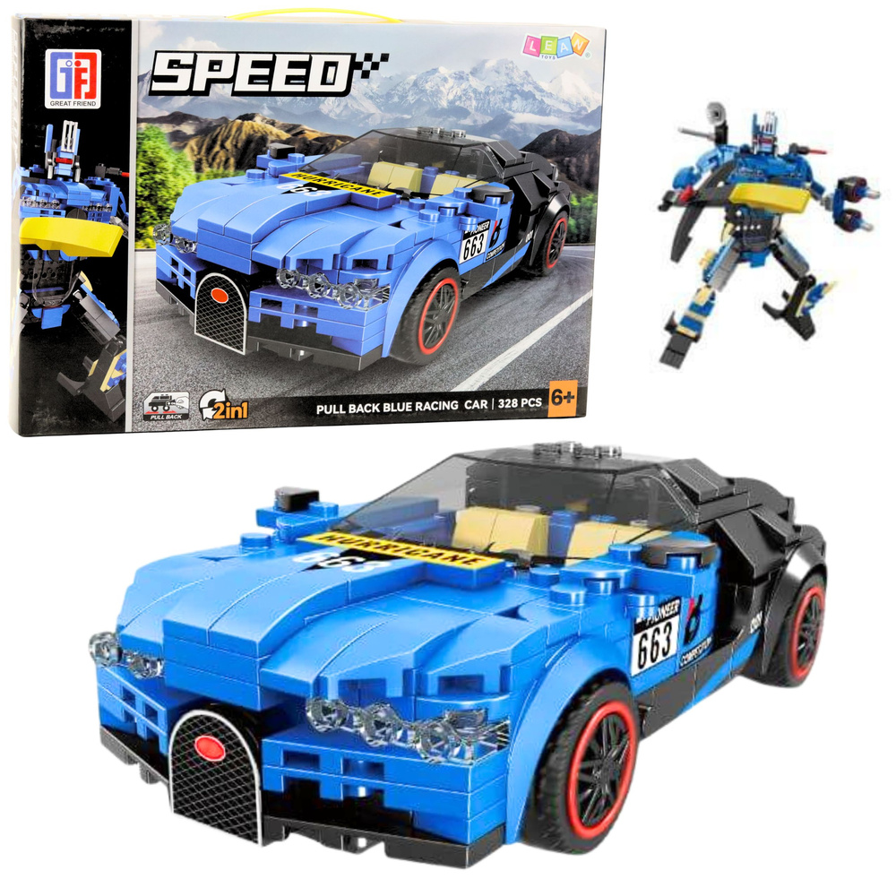 Konstruktorius automobilis-robotas 2in1, 328 dalys