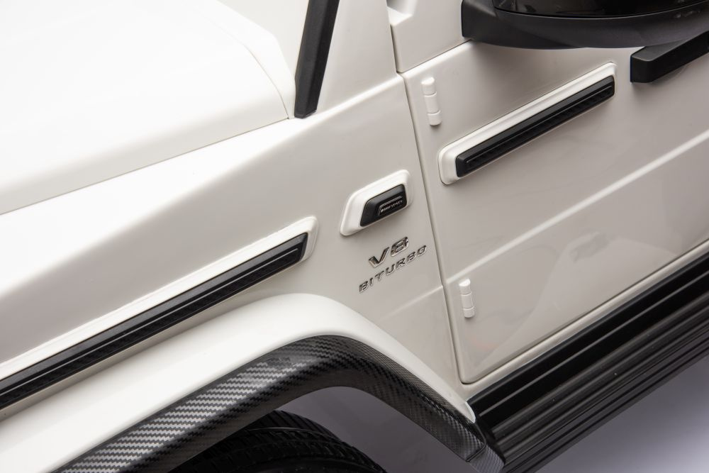 Didelis vaikiškas elektromobilis mercedes g63, baltas