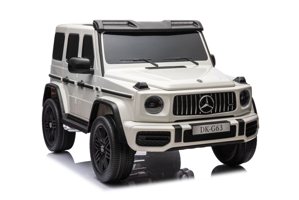 Didelis vaikiškas elektromobilis mercedes g63, baltas