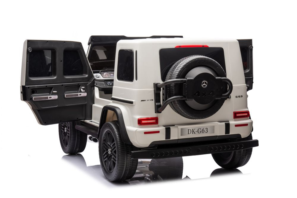 Didelis vaikiškas elektromobilis mercedes g63, baltas