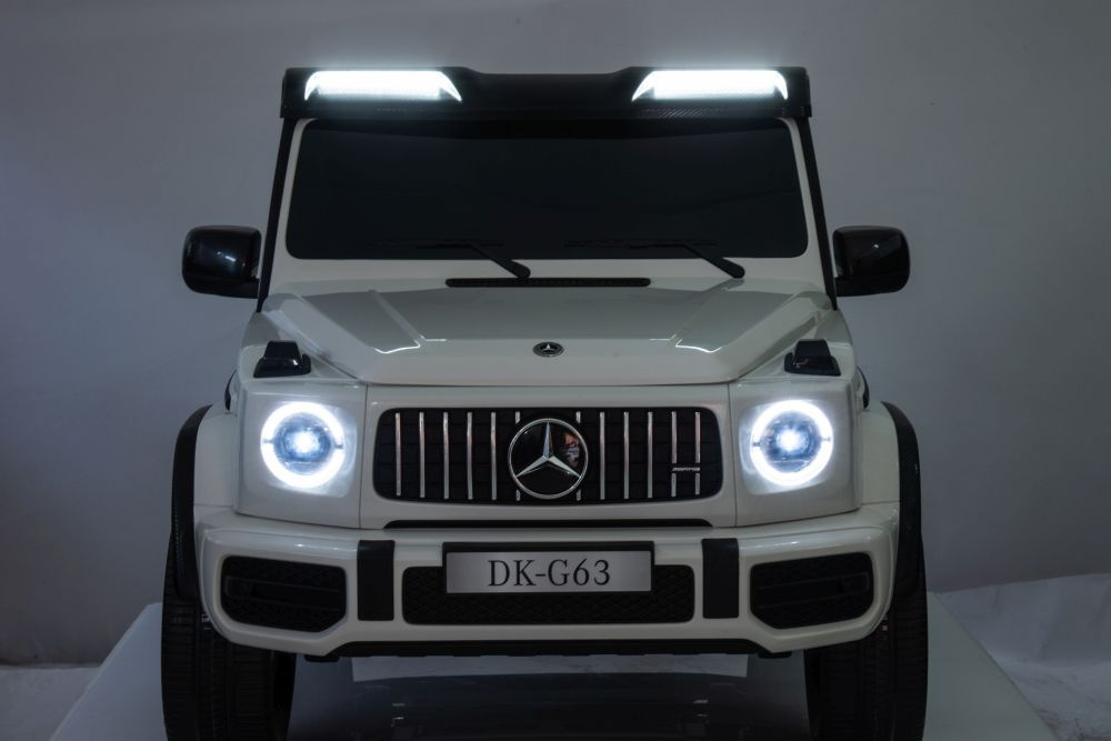 Didelis vaikiškas elektromobilis mercedes g63, baltas