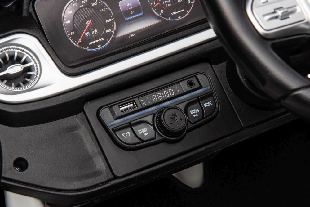 Didelis vaikiškas elektromobilis mercedes g63, baltas