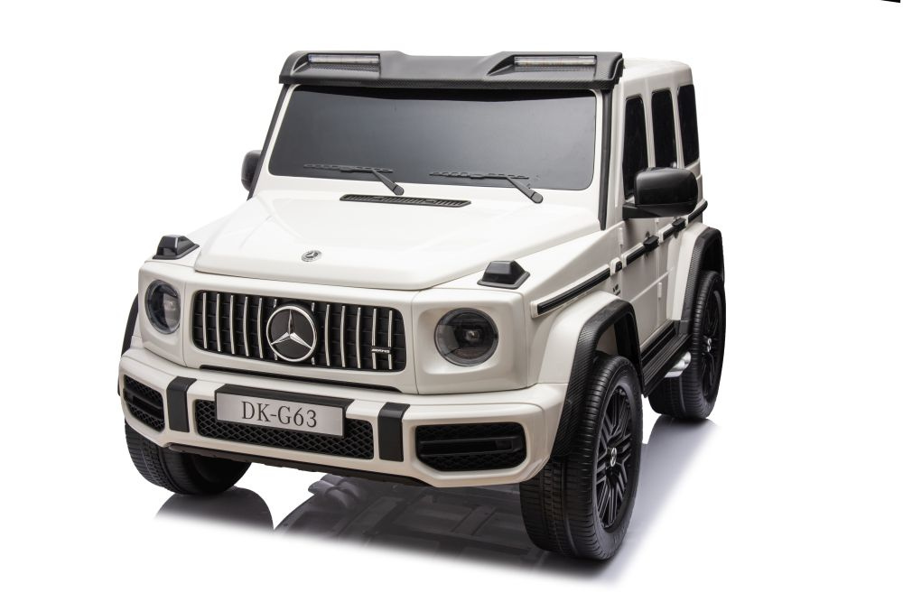 Didelis vaikiškas elektromobilis mercedes g63, baltas