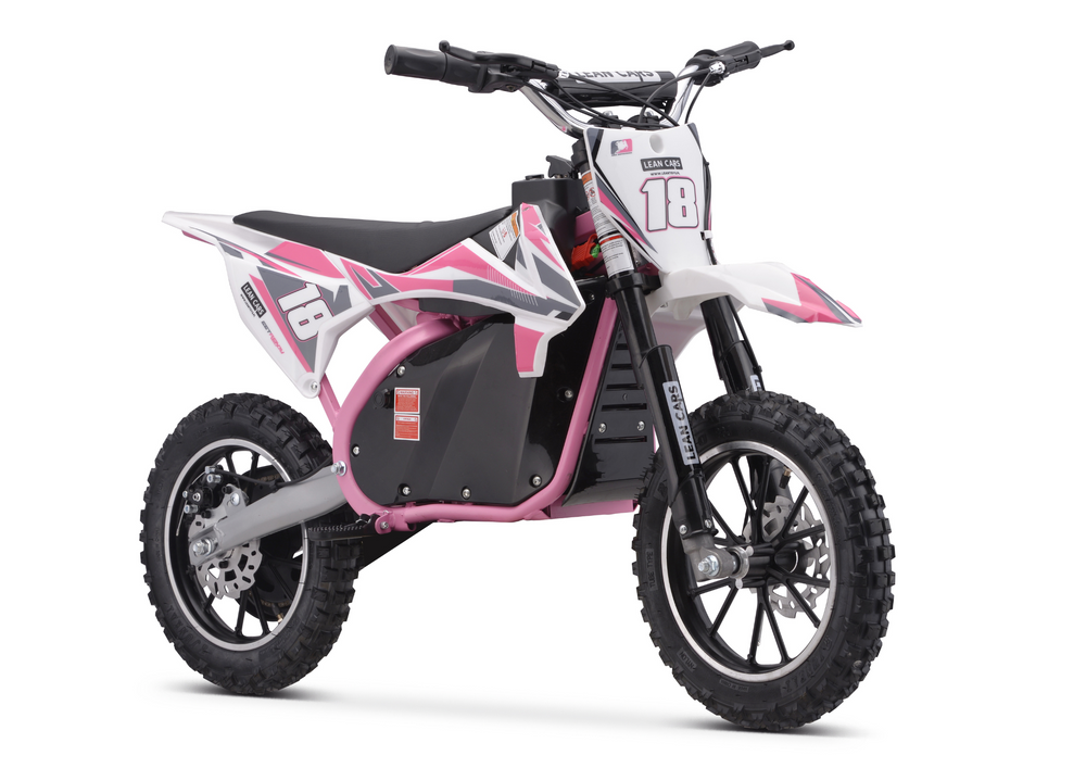 Akumuliatorinis kroso motociklas trail king hp114e rožinis