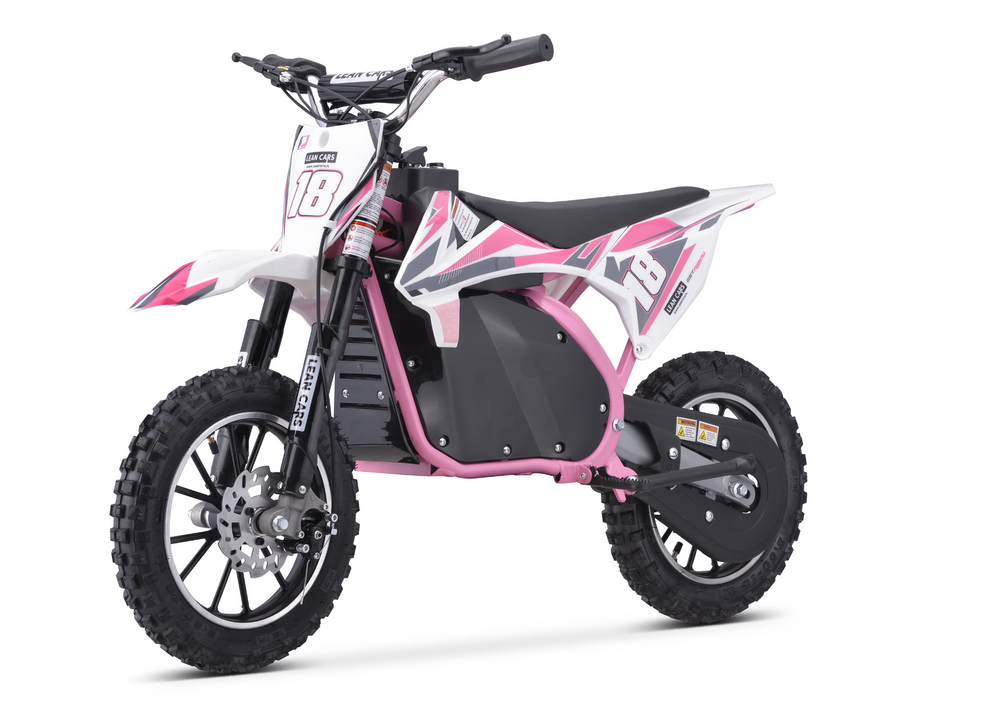Akumuliatorinis kroso motociklas trail king hp114e rožinis