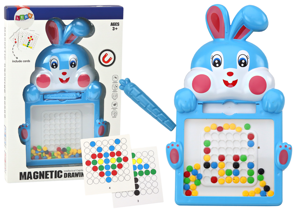 Magnetinė piešimo lenta lean toys hare, mėlyna