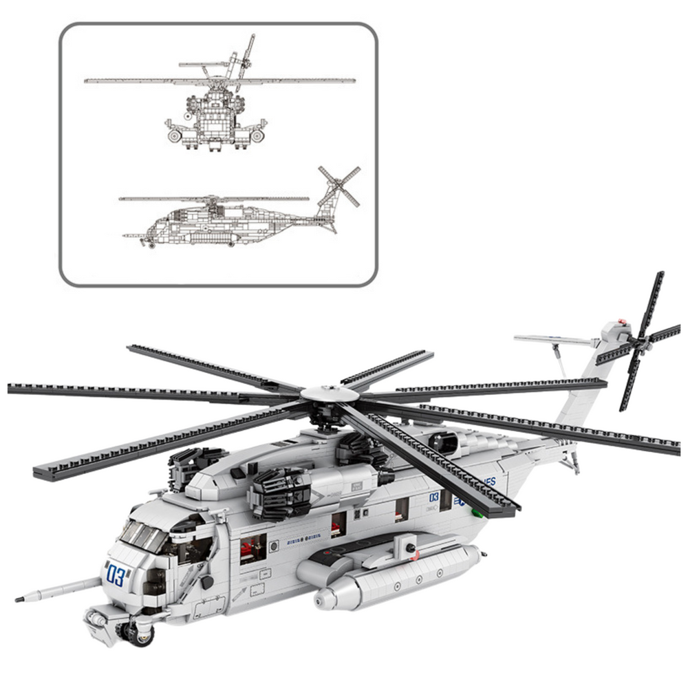 Konstrukcinis rinkinys – ch-53 transportinis sraigtasparnis  2192 dalys