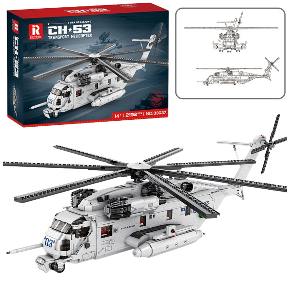 Konstrukcinis rinkinys – ch-53 transportinis sraigtasparnis  2192 dalys