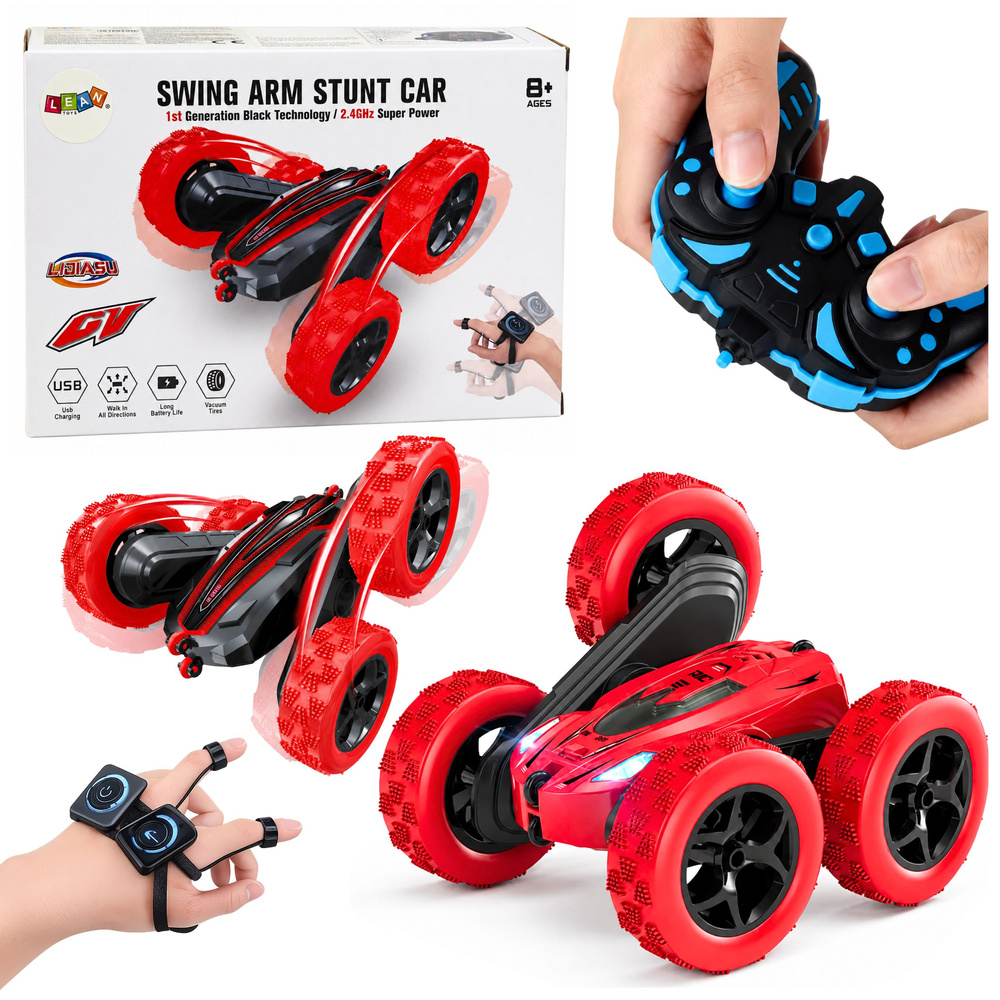 RC triukų automobilis raudonas
