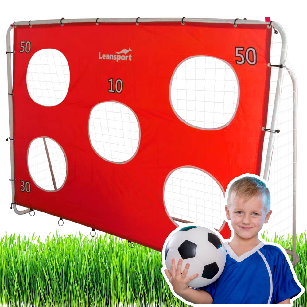 Futbolo vartai su taikiniu 213x152x75cm