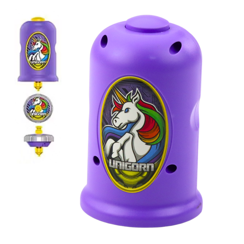 Vienaragio žaislas su paleidikliu, violetinis
