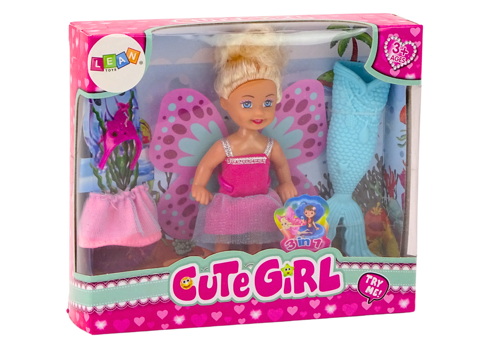 Lėlė undinėlė su sparnais, 12 cm 3