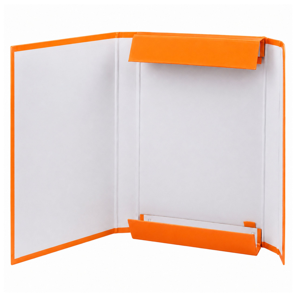 Aplankas su atvartais A4, su elastine juosta, oranžinis, 34,5 × 24 × 4,5 cm 2