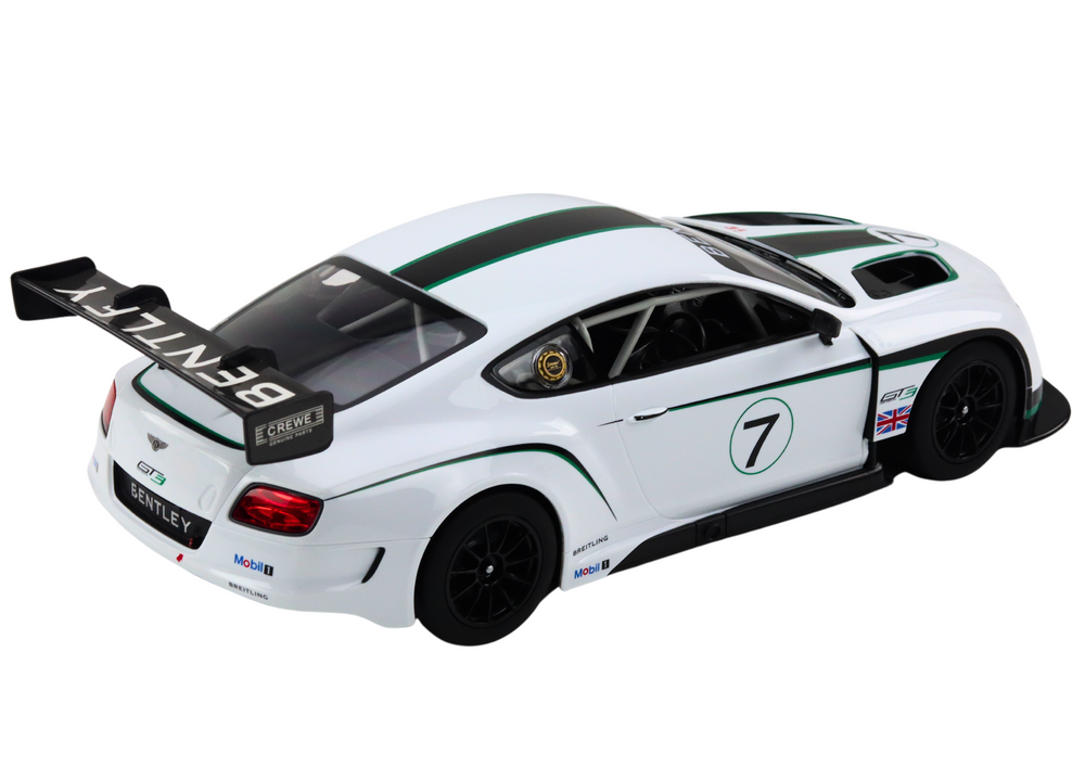 Nuotoliniu būdu valdomas bentley continental gt3 modelis, 1:14, baltas