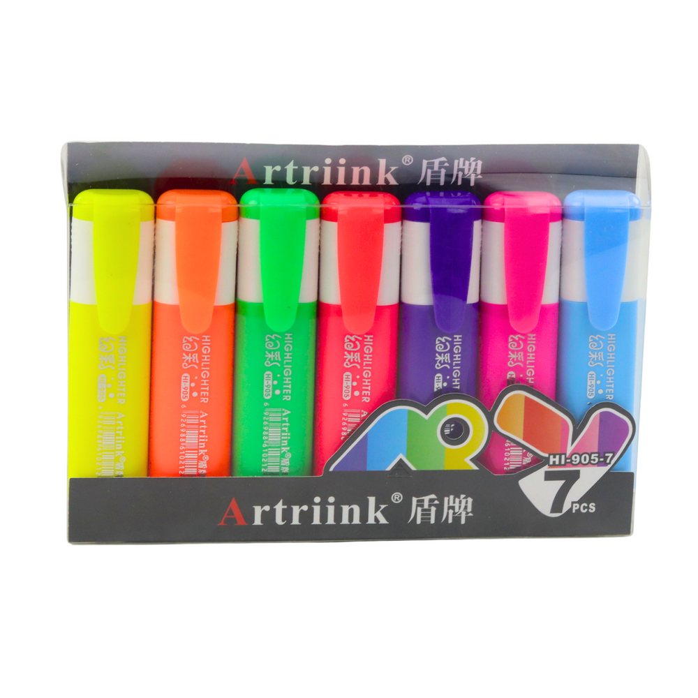 Neoninių žymeklių rinkinys, 7 vnt.
