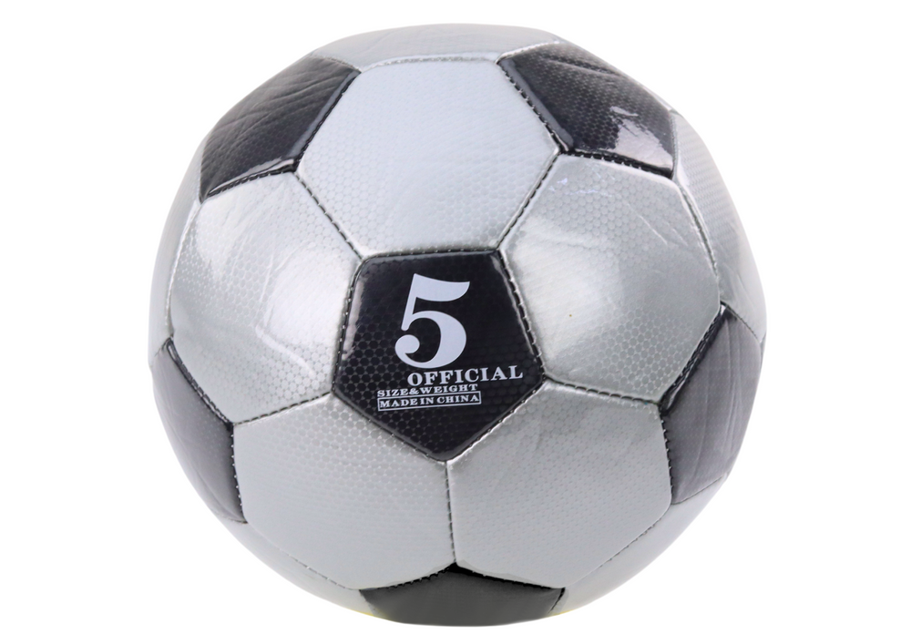 Klasikinis pilkas futbolo kamuolys, dydis 5