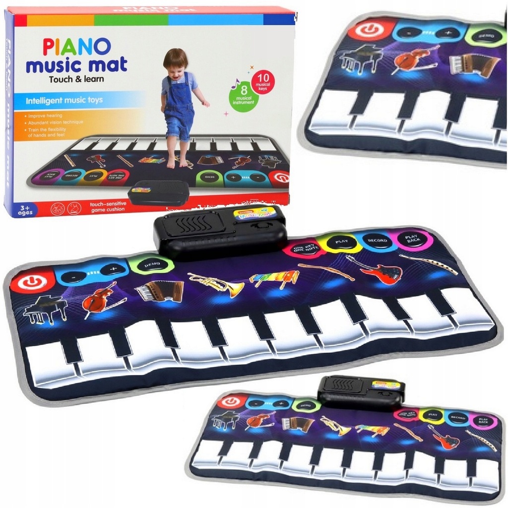 Edukacinis muzikinis kilimėlis Lean Toys Pianinas
