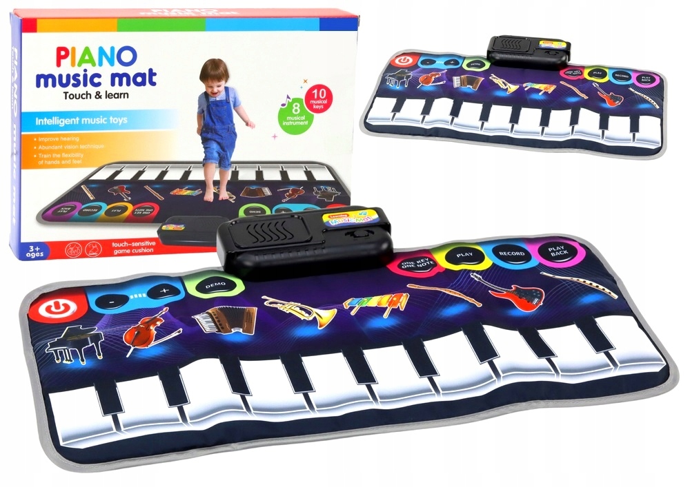 Edukacinis muzikinis kilimėlis Lean Toys Pianinas