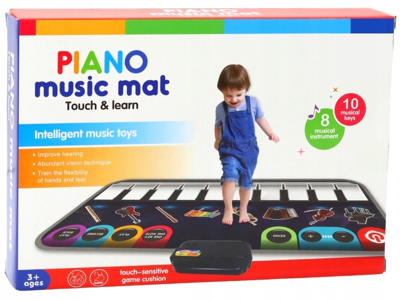 Edukacinis muzikinis kilimėlis Lean Toys Pianinas