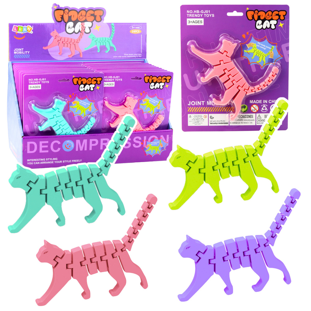 Katės formos 3d fidget žaislas