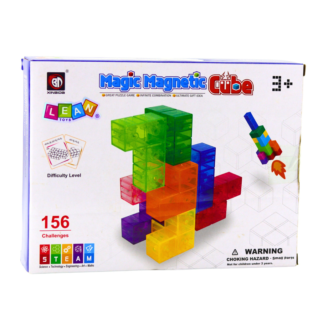 Magnetinės kaladėlės - kūrybiniai kubeliai, 9 vnt. 2